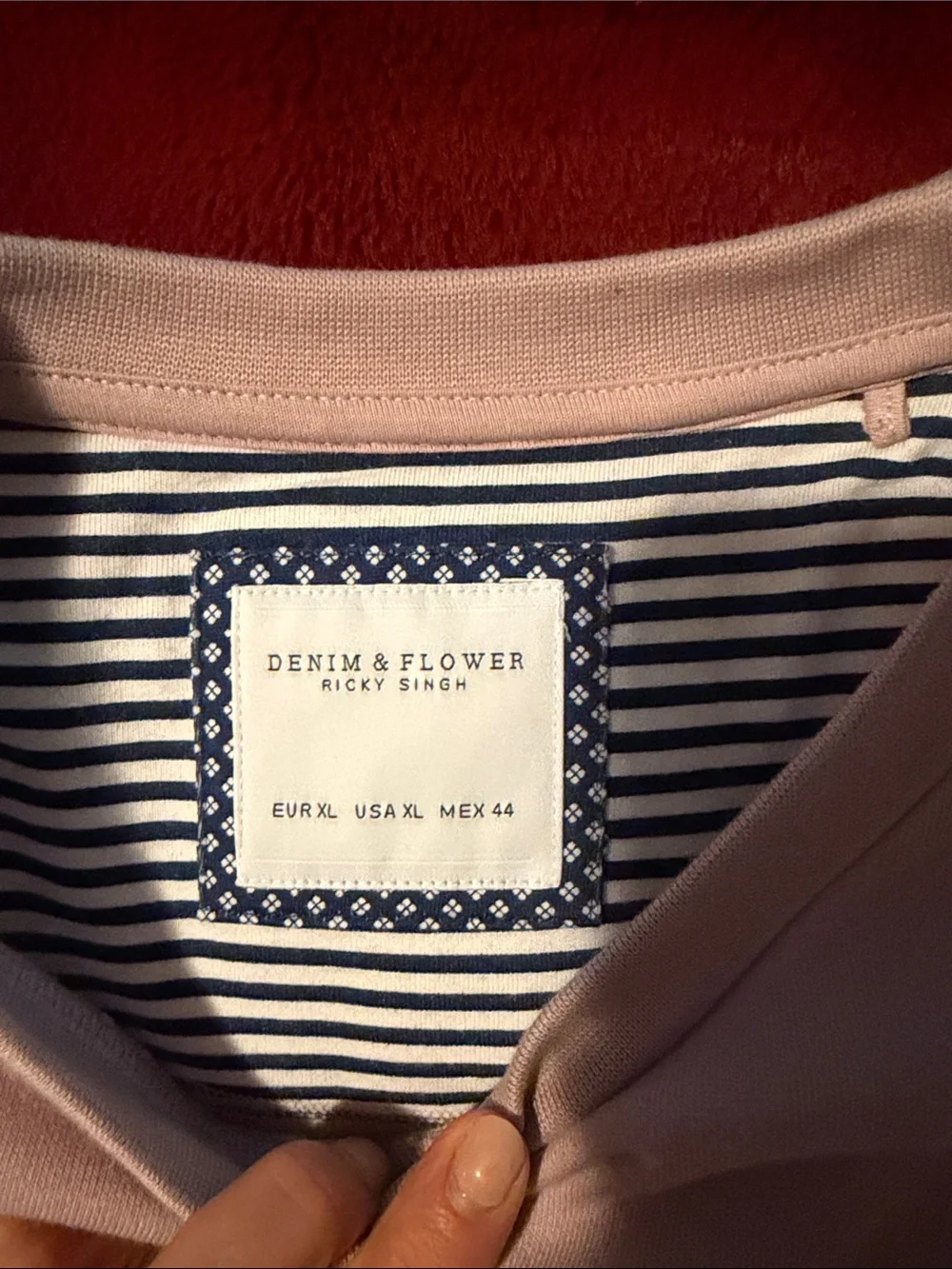 Denim & Flower Men's Crewneck Sweater - Dusty Pink